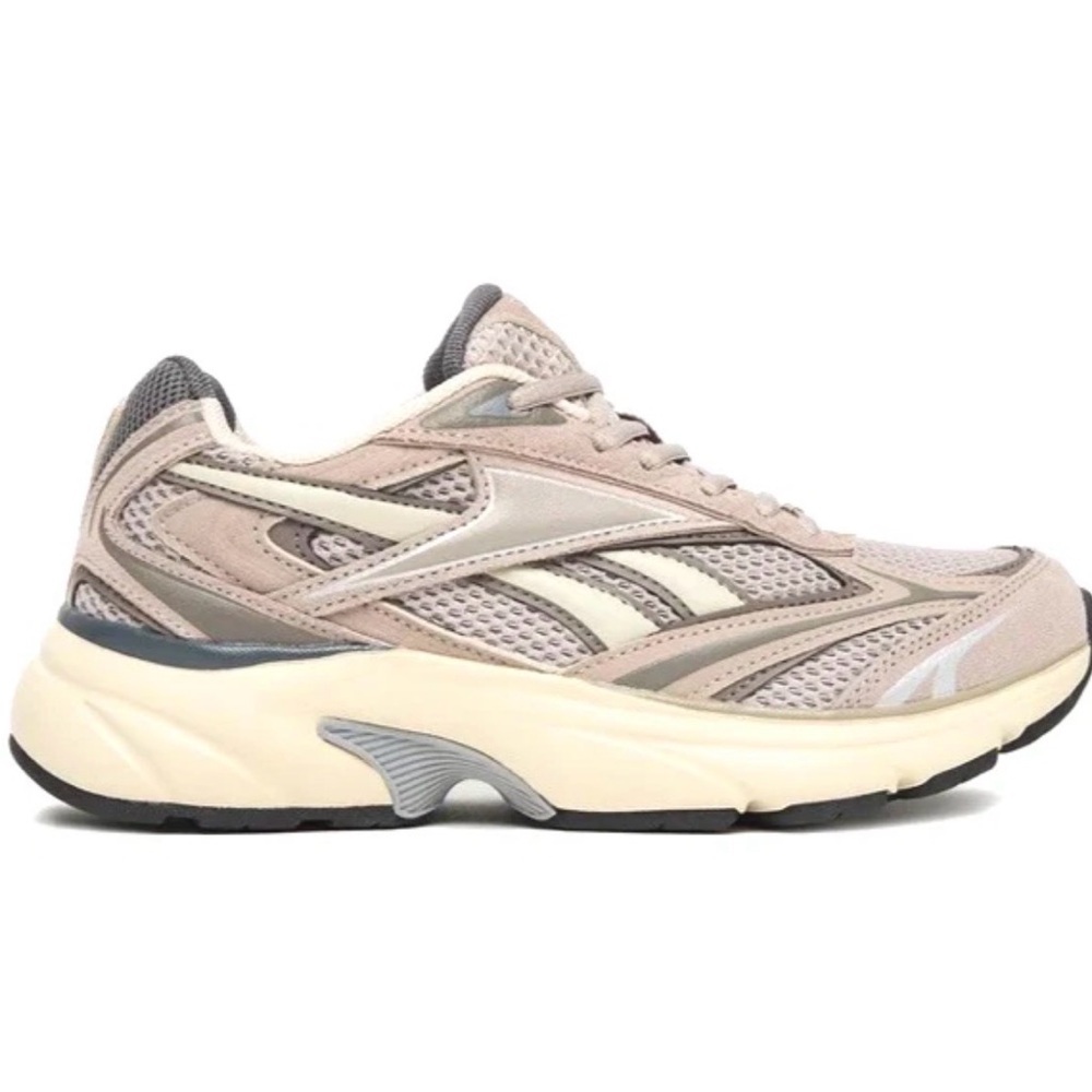 Beige Mesh Male Running Sneakers - Brand Reebok